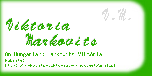 viktoria markovits business card